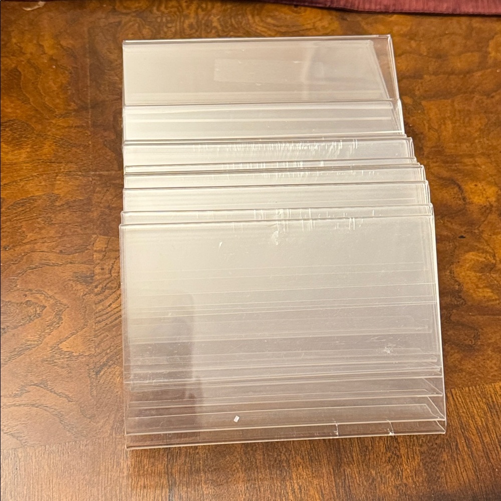 18 Clear lucite Plastic picture photo frame Place Card Holders 4” x 6” party